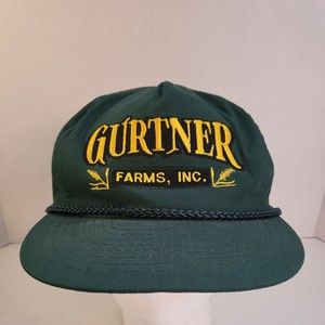 Vintage Gurtner Farms Inc Nissin Cap Brand Green Adjustable Hat